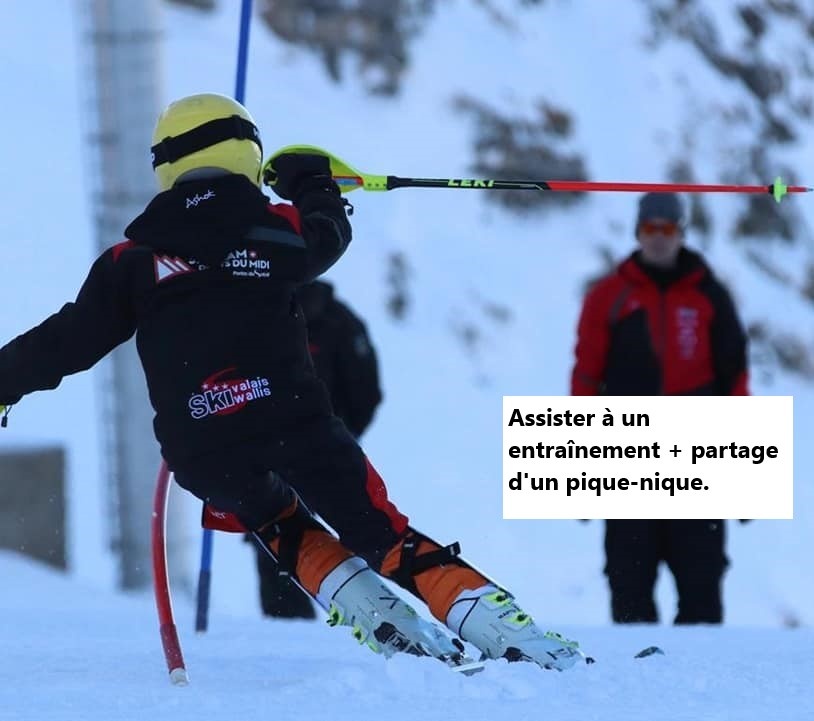 Assister à un entraînement de Ski Team Dents du Midi puis partage d'un pique-nique