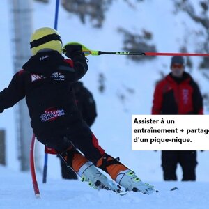 Assister à un entraînement de Ski Team Dents du Midi puis partage d'un pique-nique