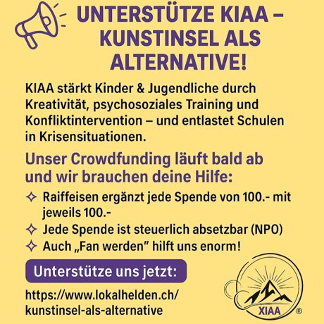 Unterstütze KiaA – Kunstinsel als Alternative!