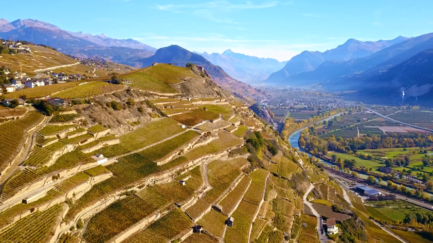 Le Valais depuis les Airs