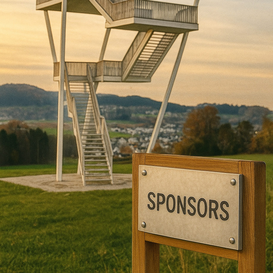 Tafel mit allen Sponsoren und Sponsorinnen