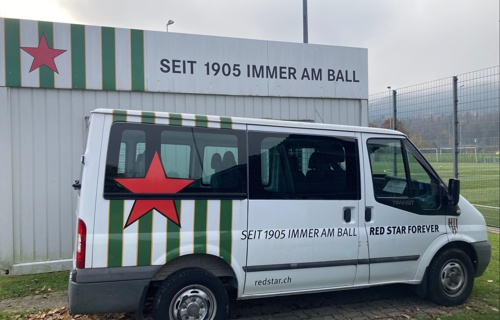 Unser neuer Red Star-Vereinsbus