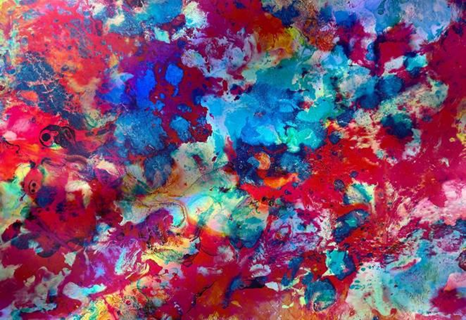 Tirage d’une oeuvre de l'artiste-plasticienne suisse montante Maya Rochat à Cully