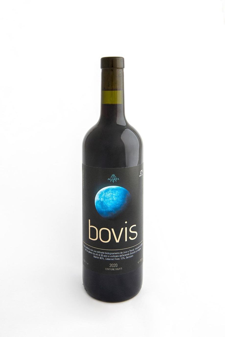 Bottiglia di vino rosso Bovis