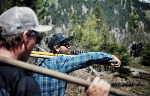 Ausbau Freeridetrail Kandersteg um 800 Meter bis nach Kandersteg.