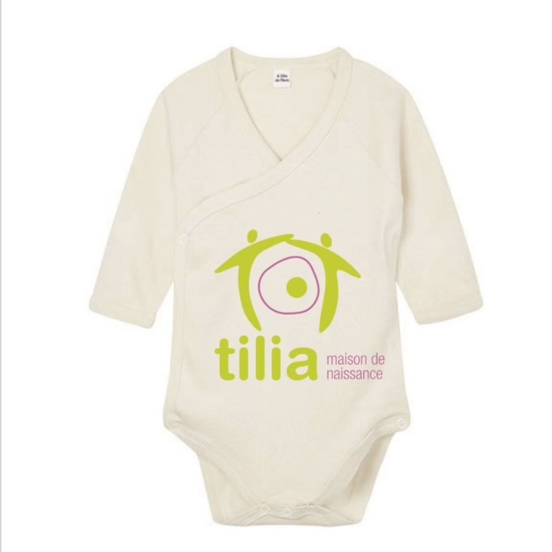 Body bébé avec le logo de Tilia (offert par Serico Ludo)