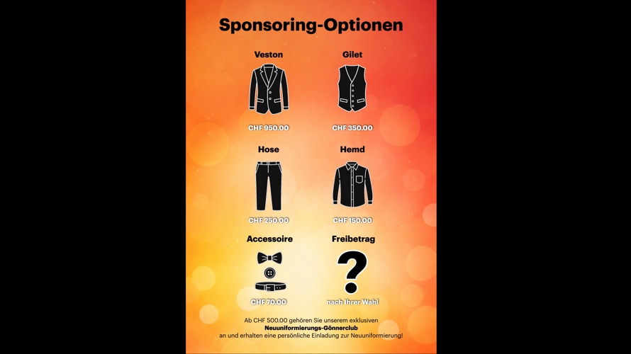 Neuuniformierung 2027 Musikverein Kempttal