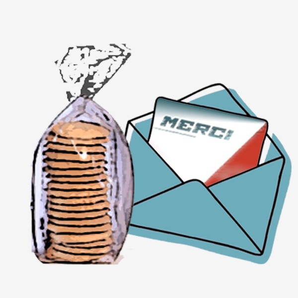 Biscuits maison + carte de remerciement