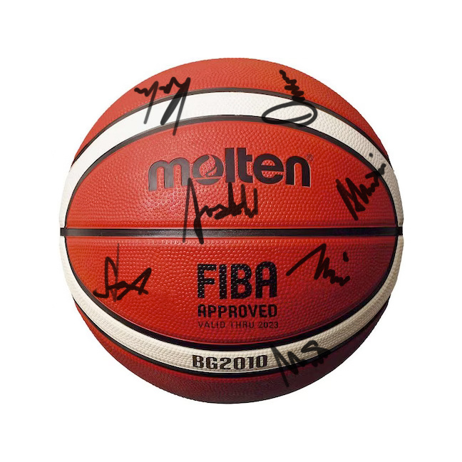 Signierter Basketball