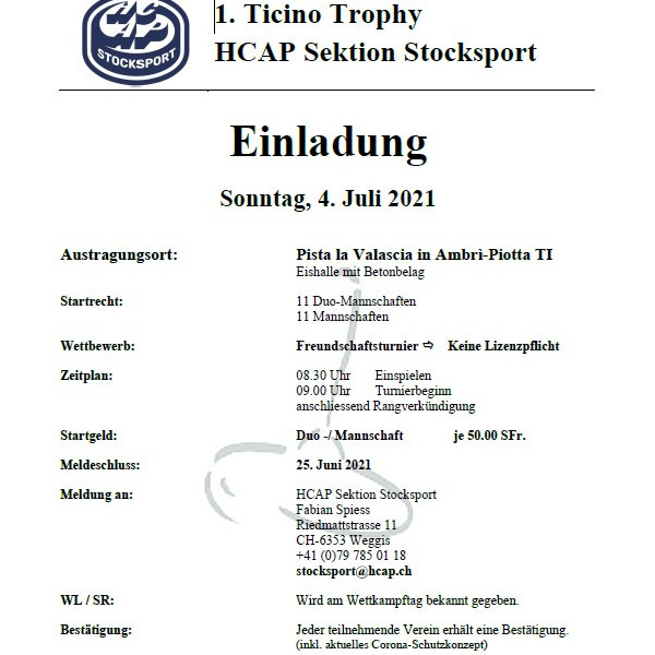 Logo auf Dokumente des Vereins