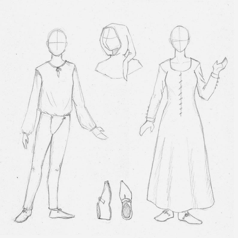 Tenue inspiration médiévale sur mesure