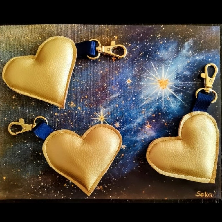 Schlüsselanhänger "Oro-das goldene Herz"