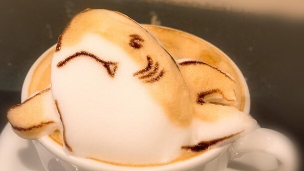  3 D-Latte Art Künstlerin Runa Kato aus Tokyo am Wiler Japanfest 2022 
