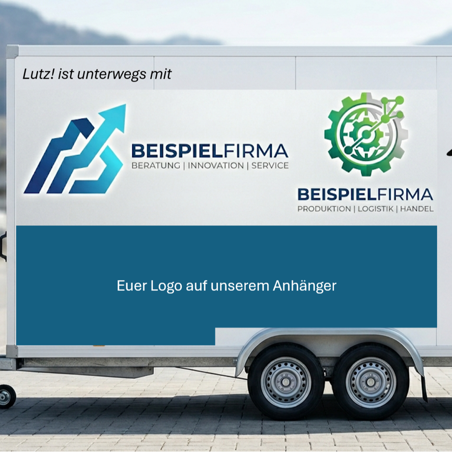 Deine Werbefläche auf dem Dach des Anhängers im Format A2