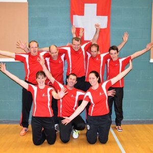 Unterschriftenkarte Swiss Badminton Team SVSE