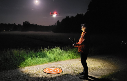 Drohne für die Rehkitzrettung im Birstal und darüber hinaus