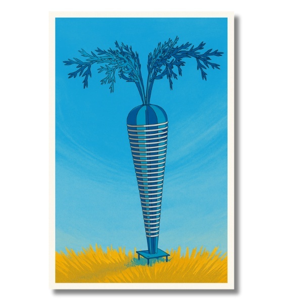 Einzigartige Kunst-Postkarte der Unterkonstruktion