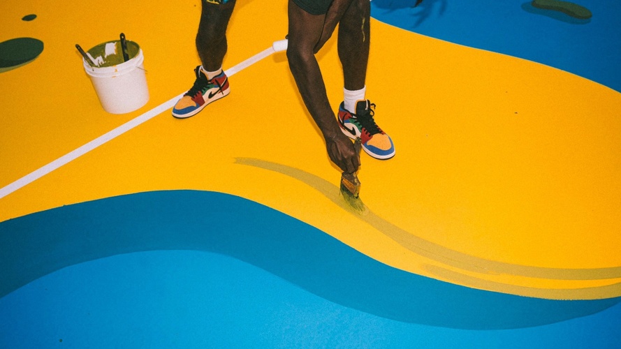 Basqu'art - rénovation artistique d'un terrain de basketball