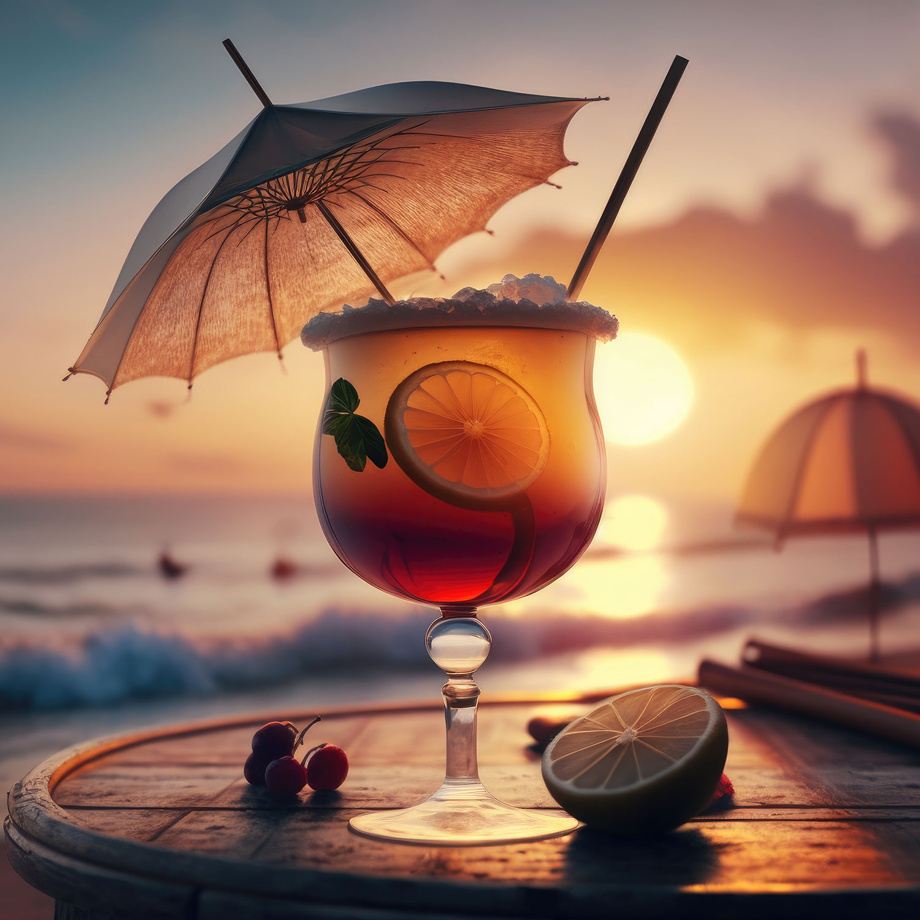 Exklusiver Sundowner-Drink