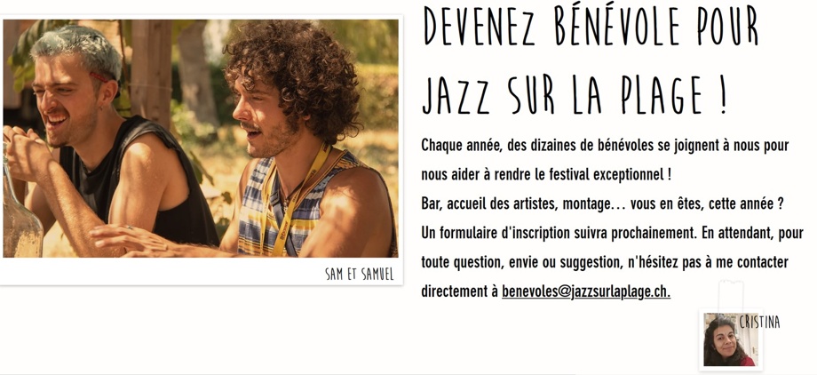 Bénévole pendant le festival
