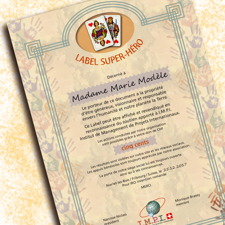 Votre LABEL SUPER HERO