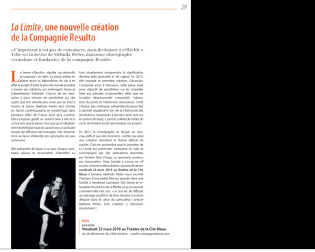 On parle de &quot;La Limite&quot; dans le journal Local!