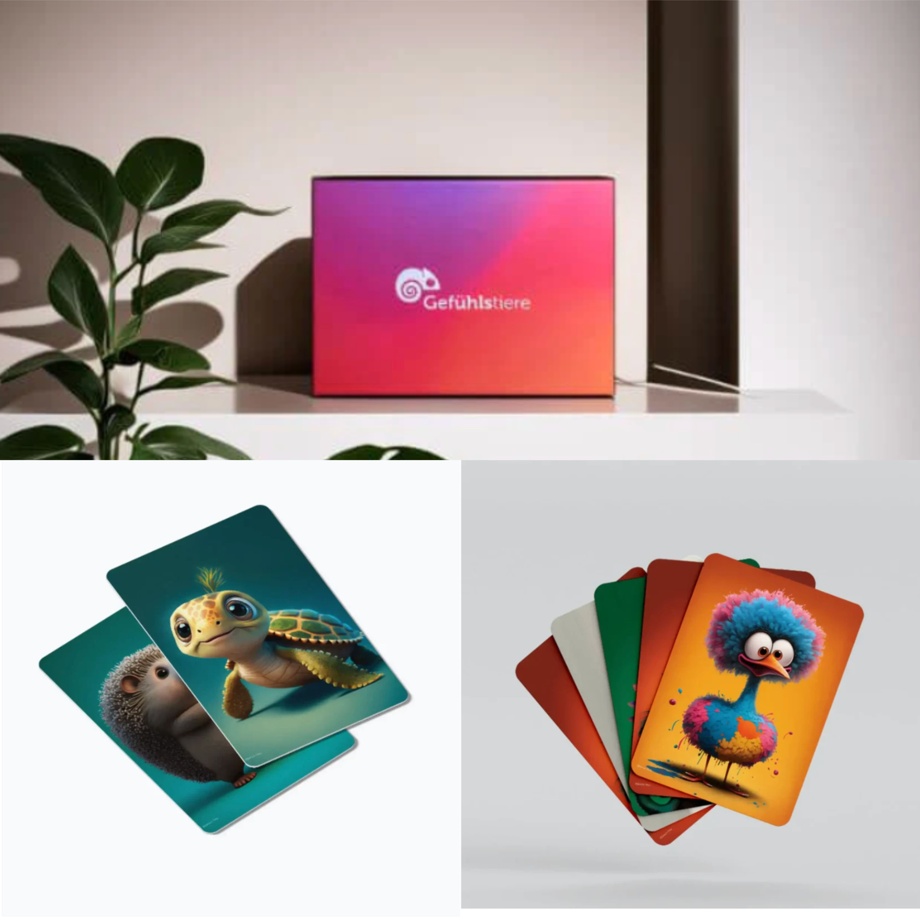 Gefühlstiere  -  23 Gefühlskarten, die Gespräche öffnen (Basic Version)
