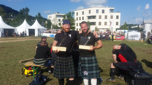  Schickt Chris und Tom an die Highland Games Weltmeisterschaften 