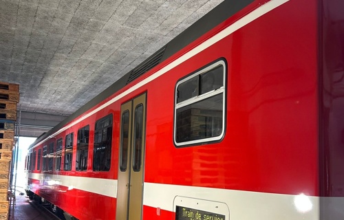 Rénovation d'un train du régional Val-de-Travers