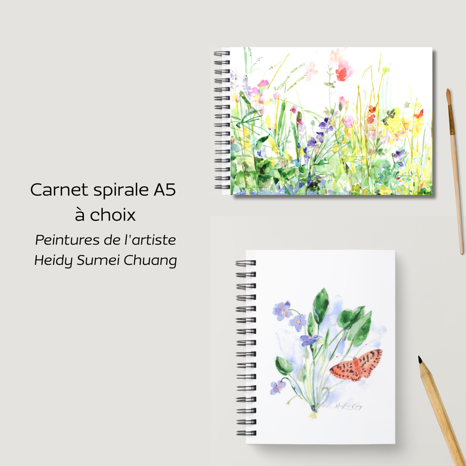 Carnet spirale A5 à choix