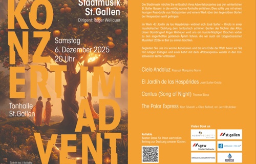 Adventskonzert in der Tonhalle St.Gallen, 6. Dez. 2025, 20 Uhr