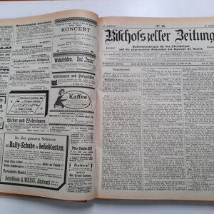 Historische Zeitungsbünde der Bischofszeller Zeitung
