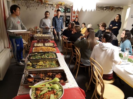 Das erste gemeinsame Essen war ein voller Erfolg!