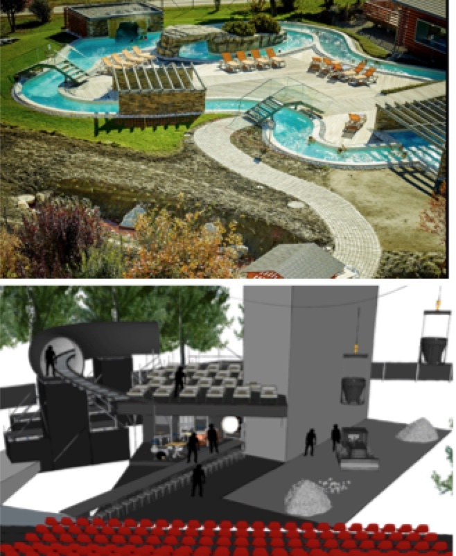 Entrée adulte pour le spectacle et une entrée enfant pour les bains de Saillon.