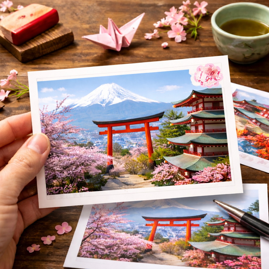 Handgeschriebene Postkarte