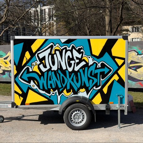 Unser Anhänger wird zur rollenden Leinwand!