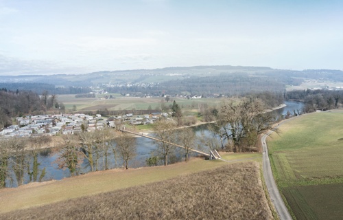 Reusssteg zwischen Künten und Fi-Gö