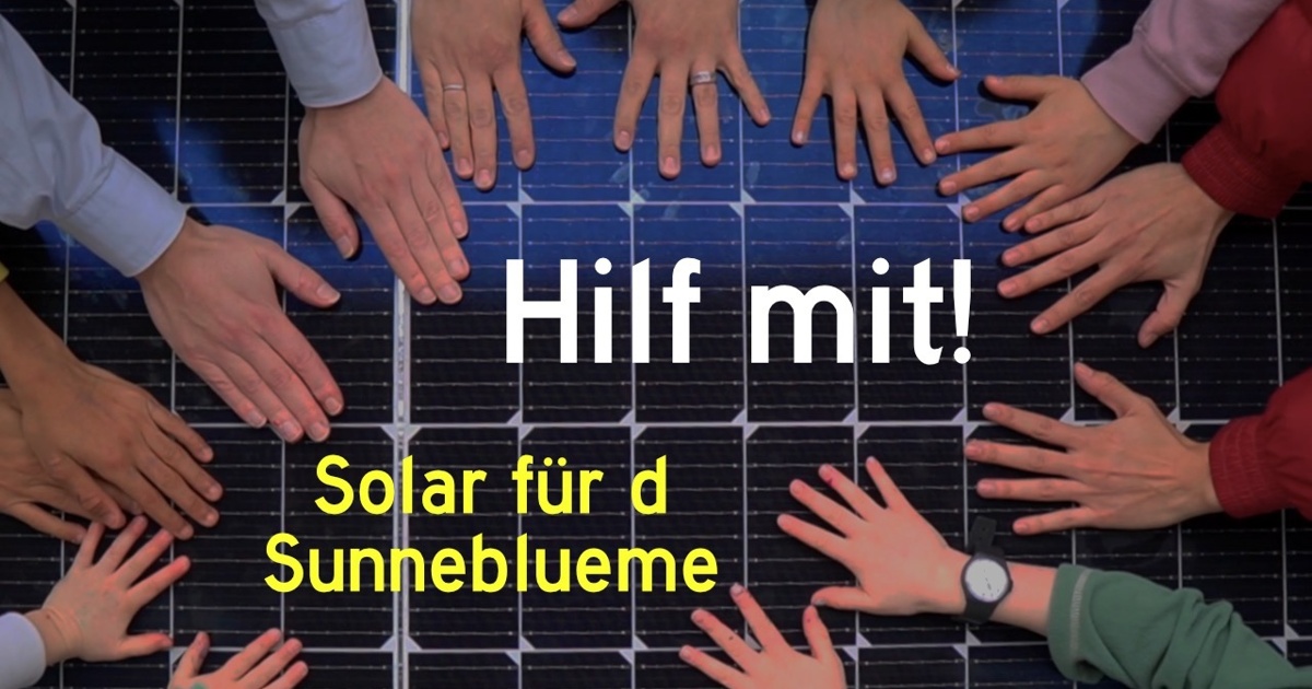 Solarenergie für d Sunneblueme - Heroslocaux, La plateforme gratuite de  crowdfunding
