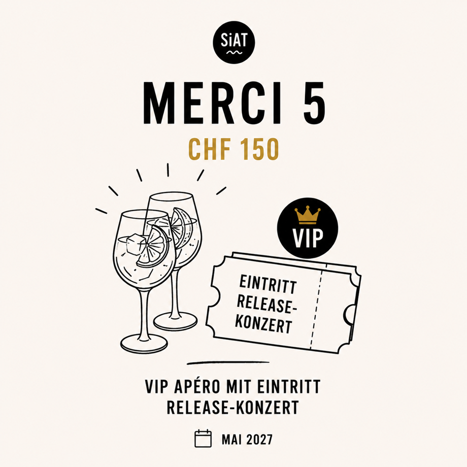 VIP Apéro mit Eintritt Release-Konzert