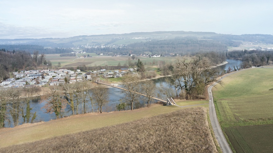 Reusssteg zwischen Künten und Fi-Gö