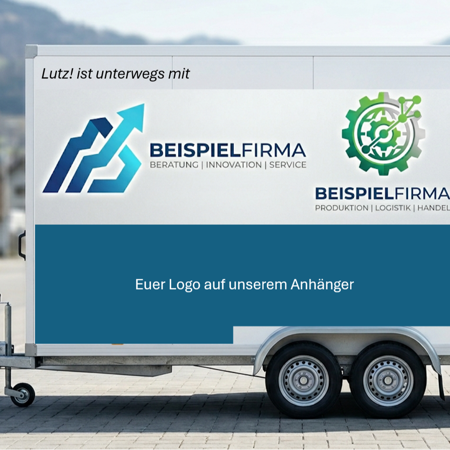 Deine Werbefläche auf der Frontseite des Anhängers im Format A2