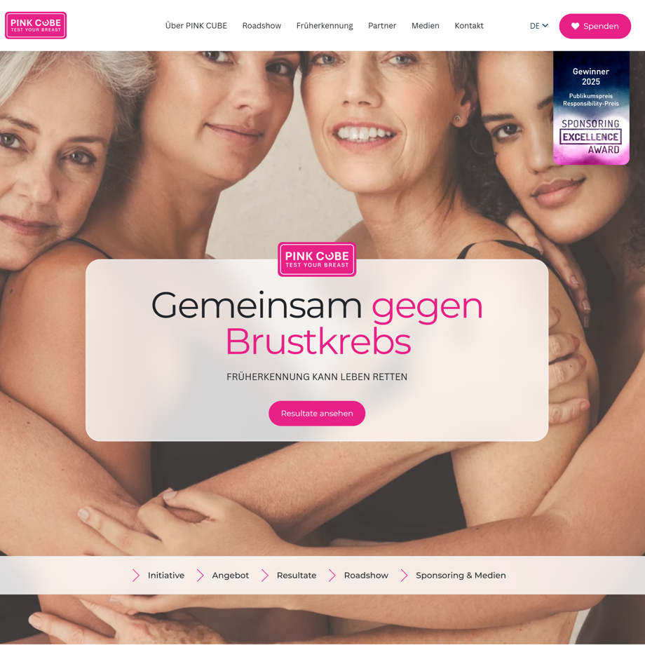 Namensnennung auf einer Dankesseite