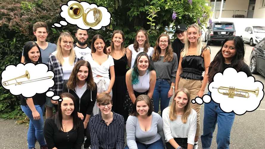 Instrumentierung Neumitglieder Diebetormtöibeler Sursee