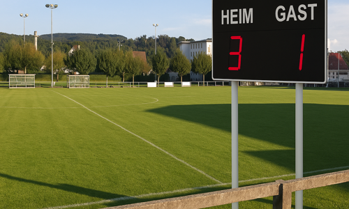 Digitale Anzeigetafel für Sportplatz Leinfeld