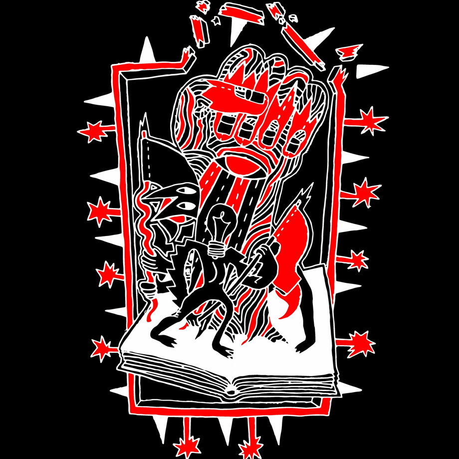 Schwarzes T-Shirt, zweifarbig bedruckt  (JDP-Design)