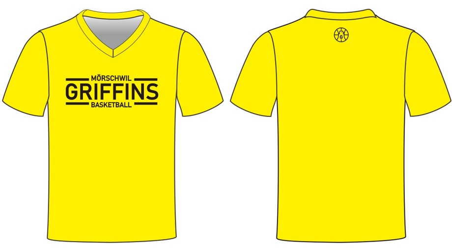 Exklusives T-Shirt der Mörschwil Griffins in Goldgelb