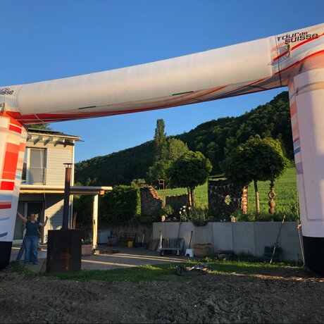 Tour de Suisse Zielbogen kann gestellt werden