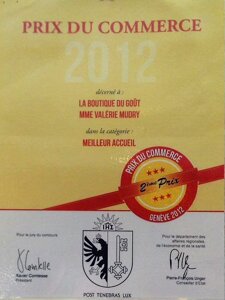 Prix du Commerce de l'Economie Genevoise 2012
