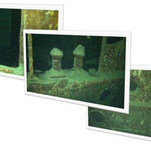Ein exklusives Unterwasserbild des Wracks (Nummeriert, gerahmt und signiert vom Team)