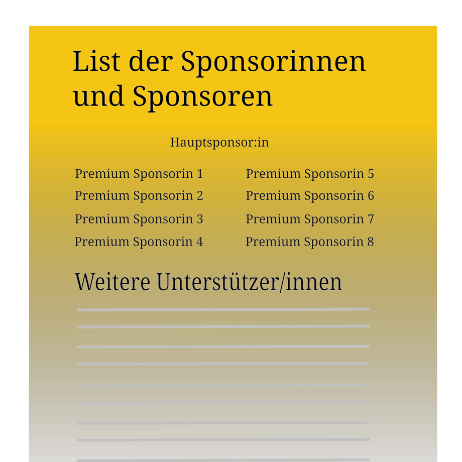 Sichtbare Unterstützung
